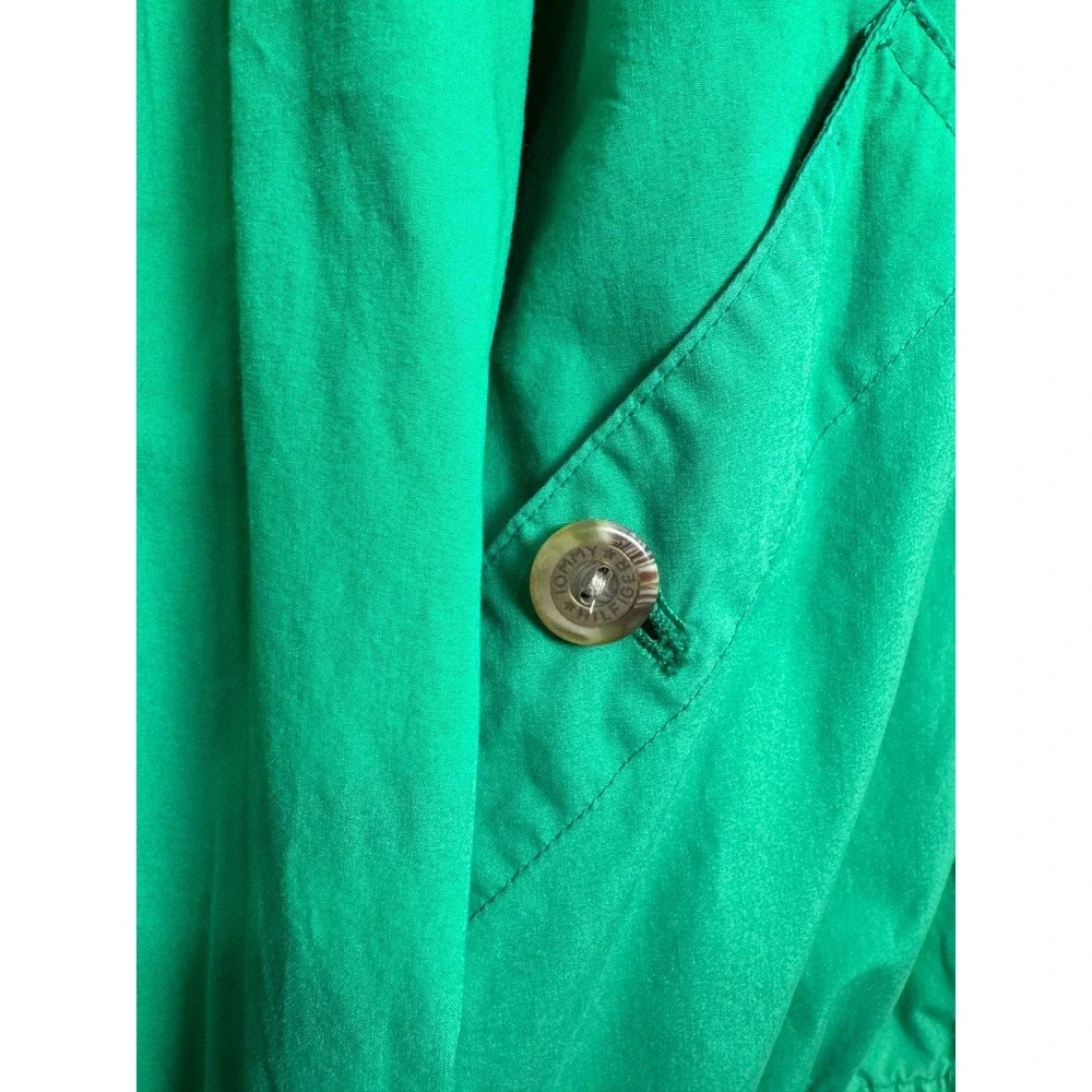 Vintage Tommy Hilfiger‎ Green Windbreaker Jacket XL Crest Golf 90s